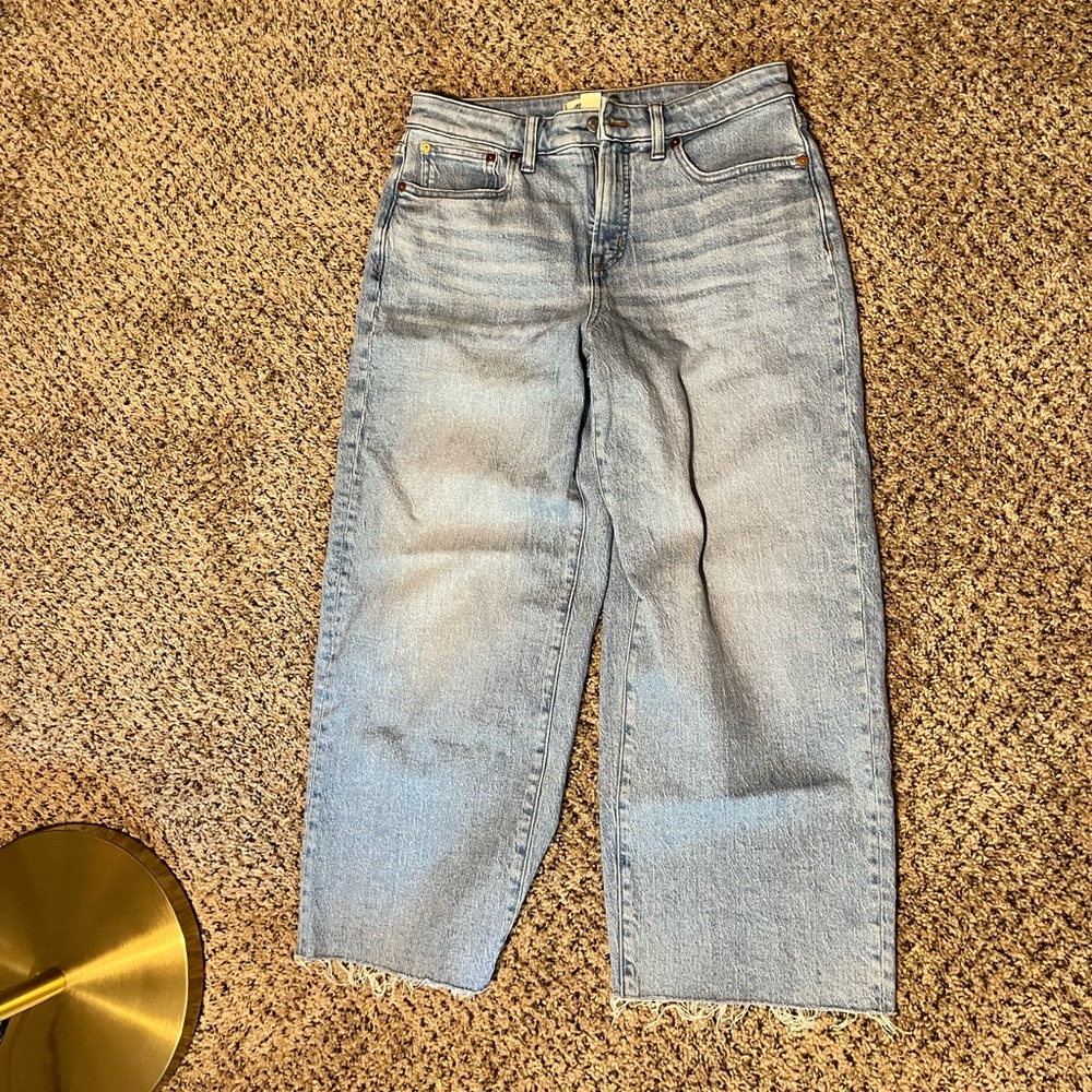 Madewell 29 petite Curvy Perfect Vintage Wide Leg Crop Jean